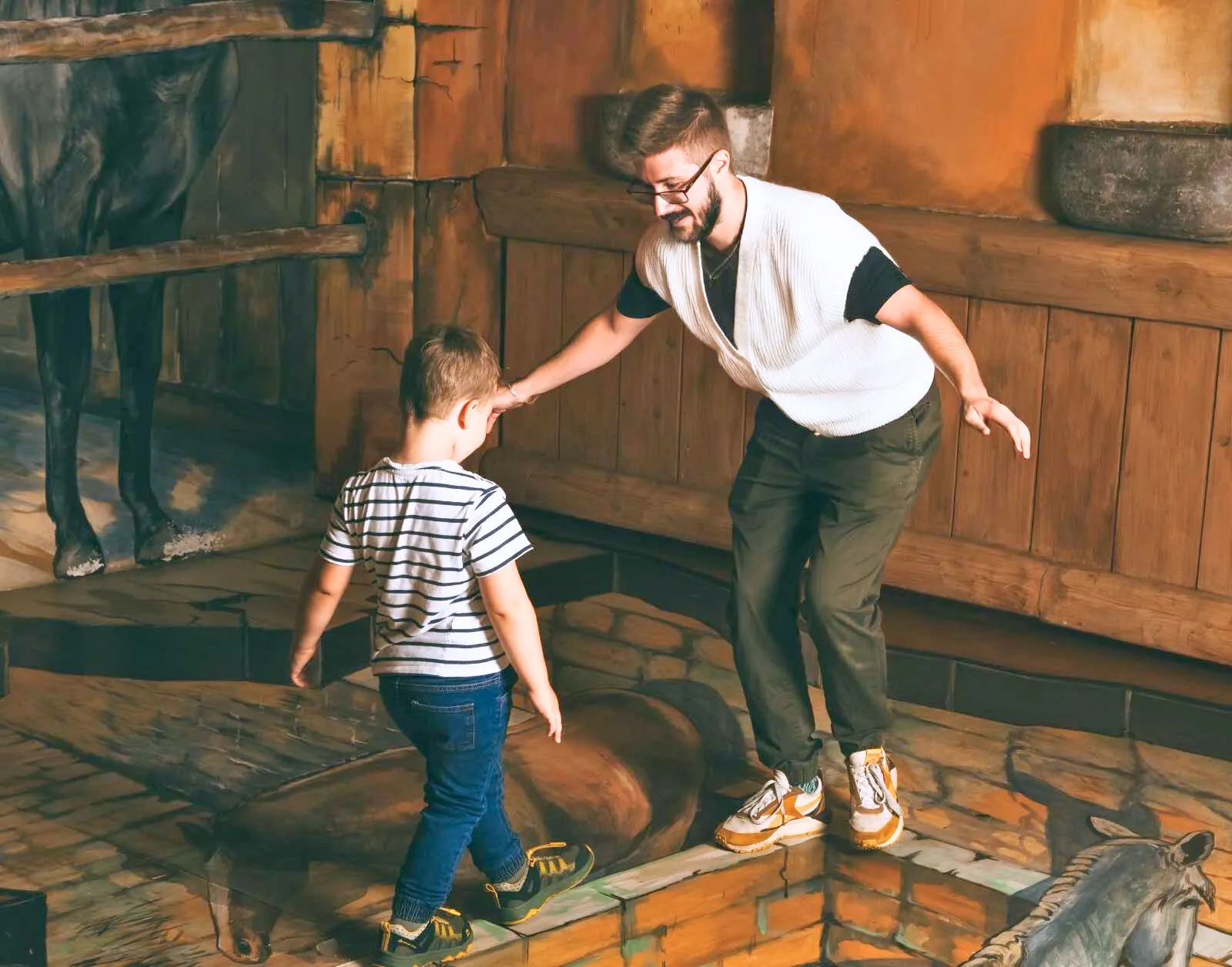 Interactive balance experience at Museum of Senses